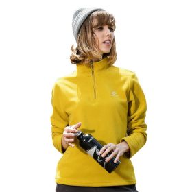 Jacket Liner Pullover Fleece Outdoor Women's Clothing (Option: Woman yellow-XL)