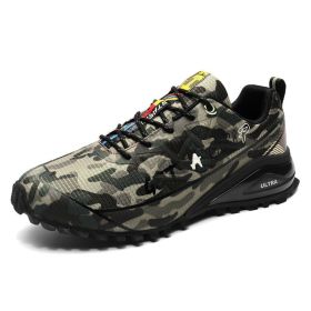 Men's Outdoor Off-road Running Shoes Air Cushion Mountaineering (Option: Camouflage-46)
